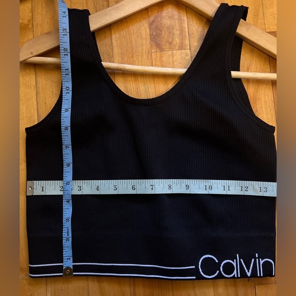 Calvin Klein Performance Medium Impact Ribbed Longline Sports Bra Large - Picture 4 of 7